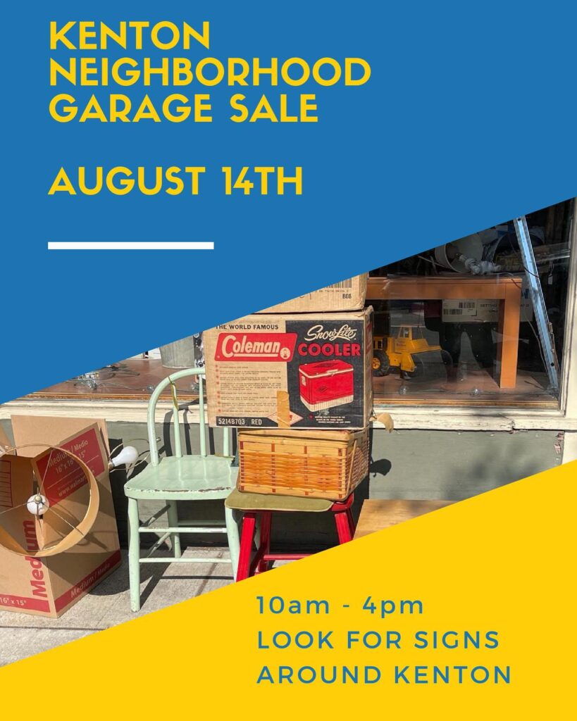 Informal Kenton Garage Sale Coming August 14th Historic Kenton